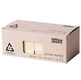 Notis Recycled 76x76mm Gul 12/fp