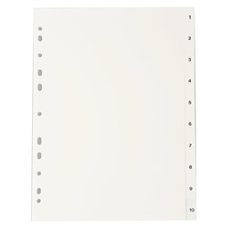 Pärmregister plast A4 1-10
