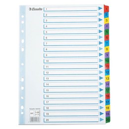 Pärmregister Esselte Mylar A4 1-20