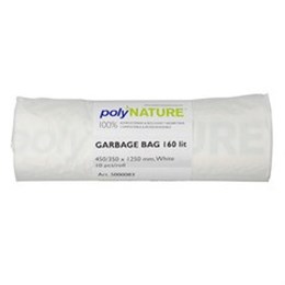 Sopsäck Polynature vit 160L, 10/rl