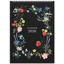 Kalender Illustrerade blomster A4