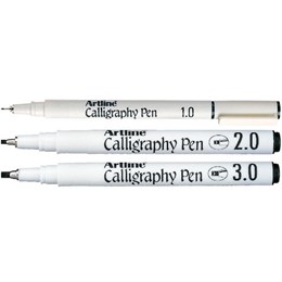 Kalligrafpenna Artline 3-set Svart