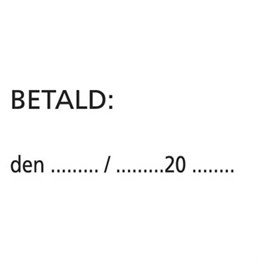 Stämpel Betald den