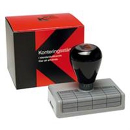 Stämpel Kontering 75x48mm