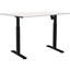 Elskrivbord höj- och sänkbart enmotorig vit/svart 1600 x 800