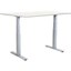 Elskrivbord höj- och sänkbart tvåmotorig vit/aluminium 1400 x 800 mm