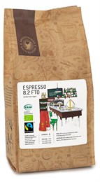 Espresso 8.2 fairtrade organic 4x1000g
