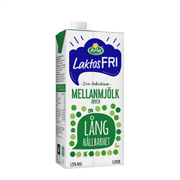 Laktosfri mellanmjölksdryck Lång hållbarhet  1 liter