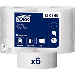 Tork Jumbo Universal Toalettpapper, T1 6x480m/fp