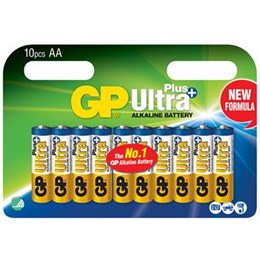 Batteri GP Ultra Plus AA 10st/fp