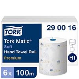 Tork Matic Premium Handduk på rulle, H1 6x100 m