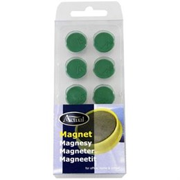 Magnet rund 16mm grön 10/fp.