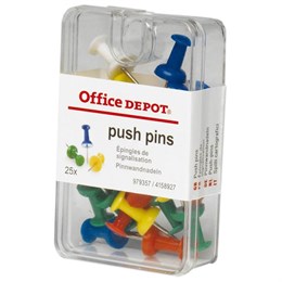 Kartnålar Push-pin sorterade färger 25/fp