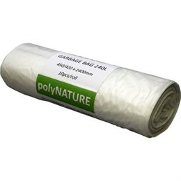 Sopsäck Polynature vit 240L, 10/rl
