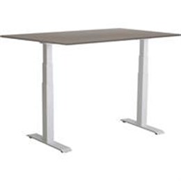 Skrivbord 2 el grå/vit 1600x800