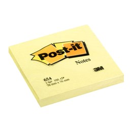 Post-it 654 76x76mm gul