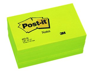 Post-it 655 127x76mm Neongrön