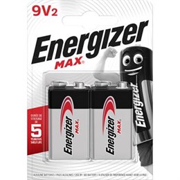 Batteri Energizer Alkaliskt 9V 2-pack