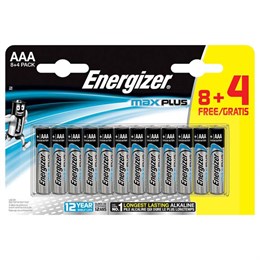 Batteri Energizer Max Plus AAA 12st/fp
