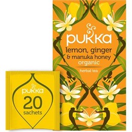 Te Pukka ört Lemon, Ginger & Manuka Honey Eko 20st/fp