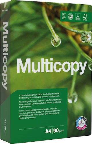 Papper Multicopy A4 90g 500/fp Ohålat