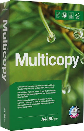 Papper Multicopy A4 Ohålat 80g 500/fp