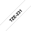 Märkband TZe231 12mm svart/vit